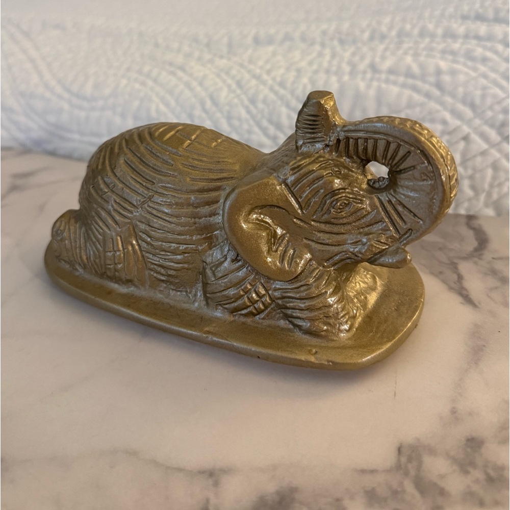 Gold Elephant Statue